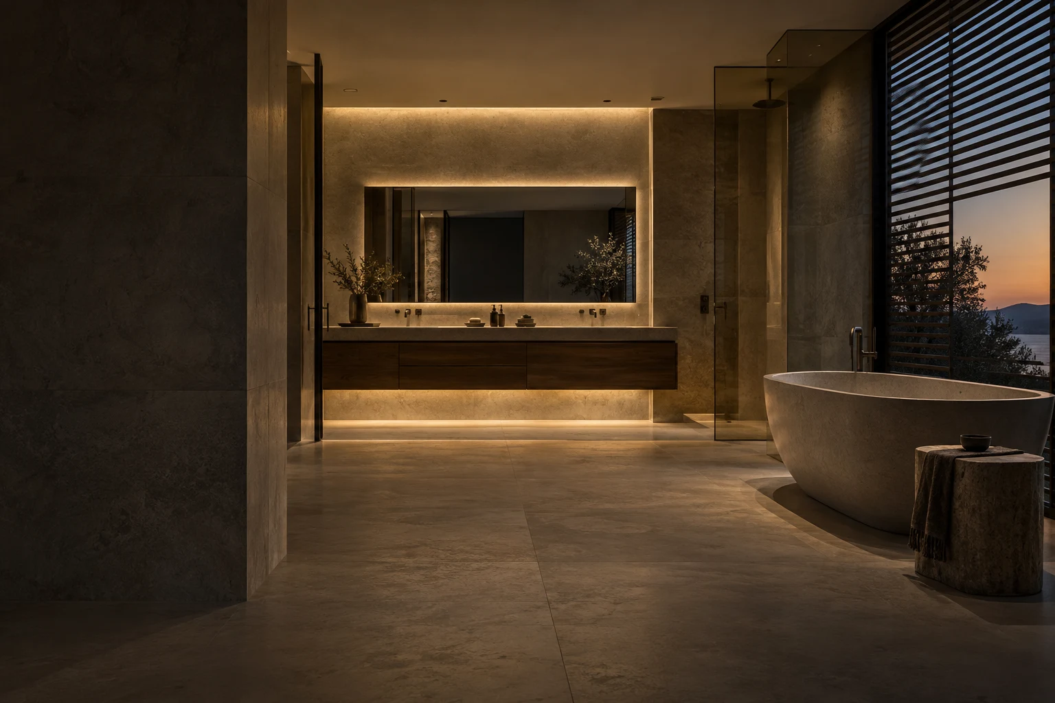 Bathrooms lighting concept