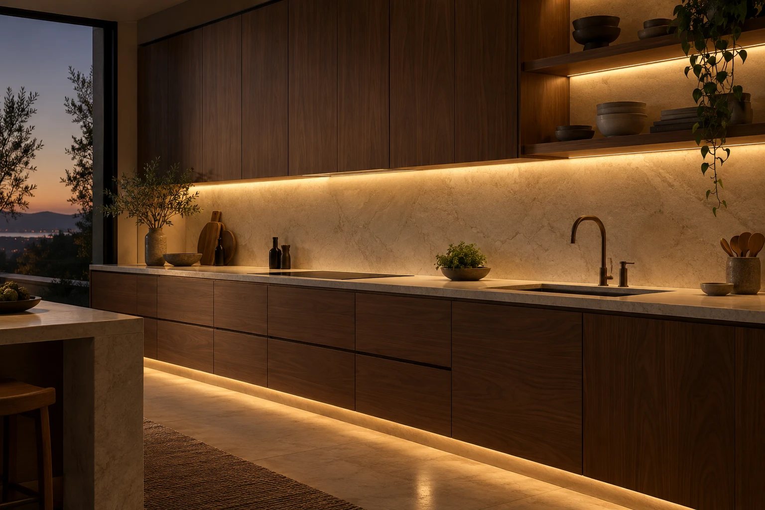 Shelves & accents lighting concept
