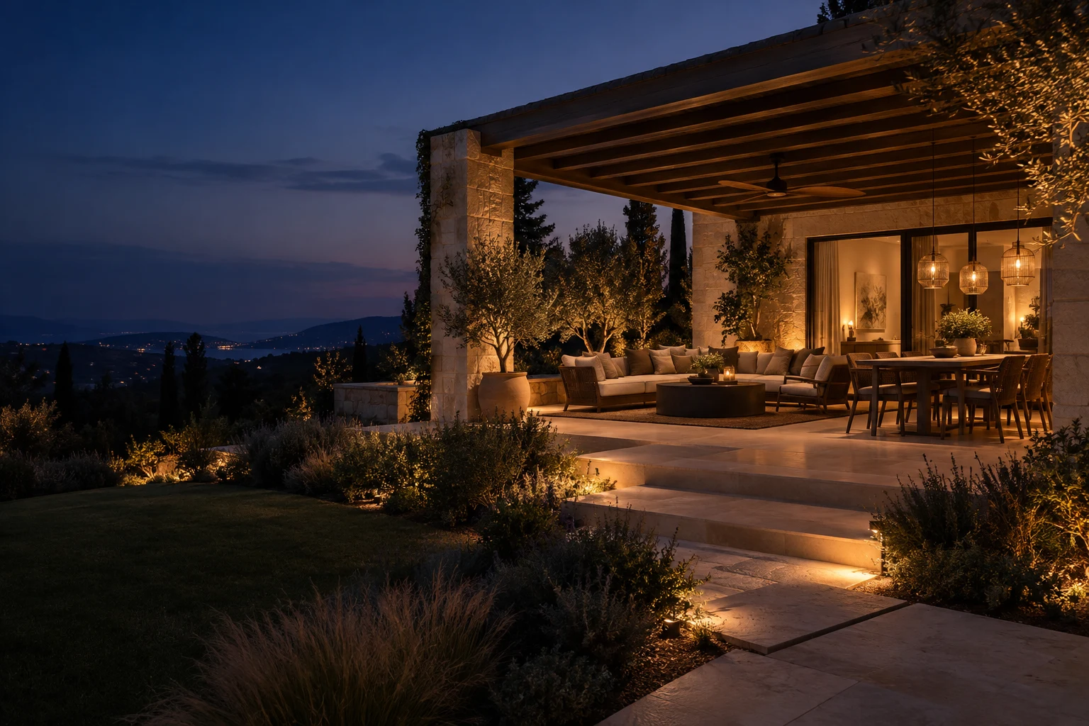 Patios & outdoors lighting concept